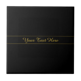 Simple Customizable Gold & Black Text Design  Fliese