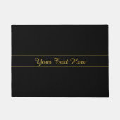 Simple Customizable Gold & Black Text Design Fußmatte (Vorderseite)