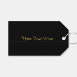Simple Customizable Gold & Black Text Design  Geschenkanhänger