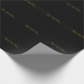 Simple Customizable Gold & Black Text Design Geschenkpapier (Ecke)