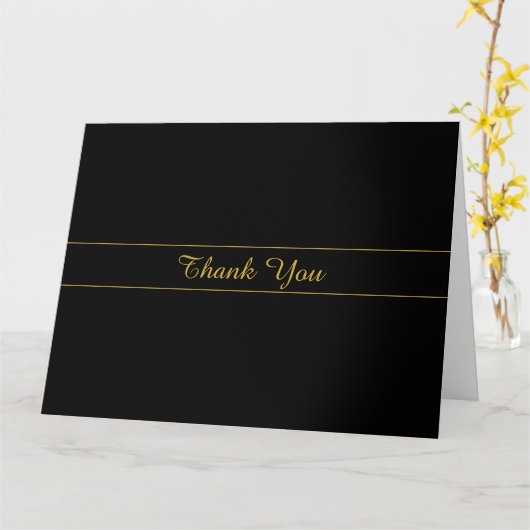 Simple Customizable Gold & Black Text Design  Karte (Gelbe Blume)