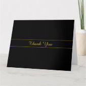 Simple Customizable Gold & Black Text Design  Karte (Vorderseite)