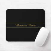 Simple Customizable Gold & Black Text Design  Mousepad (Mit Mouse)