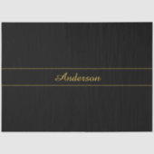 Simple Customizable Gold & Black Text Design  Seidenpapier (Vorderseite)
