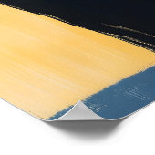 Simple Cute Black Cat Design Poster (Ecke)