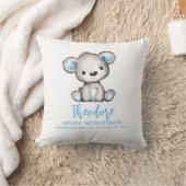 Simple Cute Blue Bear Baby Boy Kissen (Decke)
