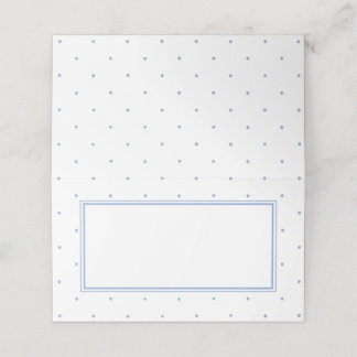 Simple Cute Blue Polka Dots Baby Shower Platzkarte