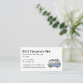 Simple Cute Campervan Hire Business Card Visitenkarte (Stehend Vorderseite)