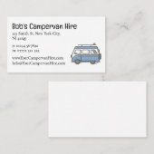 Simple Cute Campervan Hire Business Card Visitenkarte (Vorne/Hinten)