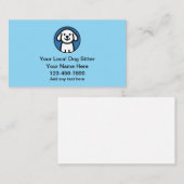 Simple Cute Dog Sitter And Walking Visitenkarte (Vorne/Hinten)