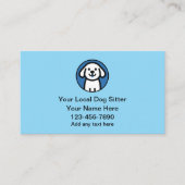 Simple Cute Dog Sitter And Walking Visitenkarte (Vorderseite)