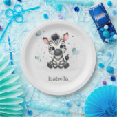 Simple cute little cartoon zebra pappteller (Party)