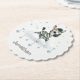 Simple cute little cartoon zebra untersetzer