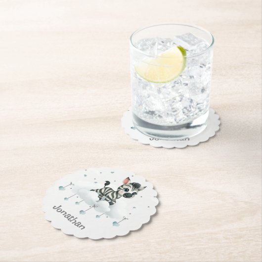 Simple cute little cartoon zebra  untersetzer (Vor Ort)