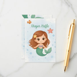 Simple cute little mermaid  enclosure card begleitkarte