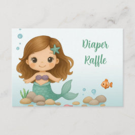 Simple cute little mermaid  enclosure card begleitkarte