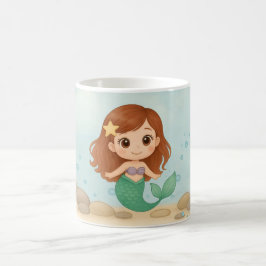 Simple cute little mermaid kaffeetasse