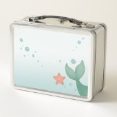 Simple cute little mermaid  metall brotdose (Rückseite)