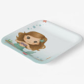 Simple cute little mermaid pappteller (Gewinkelt)