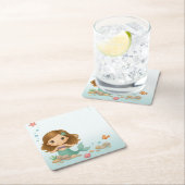 Simple cute little mermaid rechteckiger pappuntersetzer (Vor Ort)