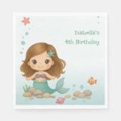 Simple cute little mermaid serviette (Vorderseite)