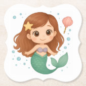 Simple cute little mermaid untersetzer (Vorderseite)