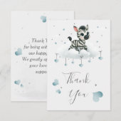 Simple cute little zebra  dankeskarte (Vorne/Hinten)