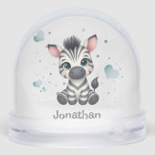 Simple cute little zebra schneekugeln (Rückseite)