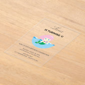 Simple Cute Mermaid Queen Birthday Acryleinladungen (Ablage )