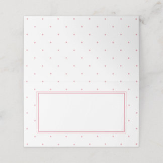 Simple Cute Pink Polka Dots Baby Shower Platzkarte