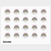 Simple Cute Retro Rainbow Personalized Gift From  Runder Aufkleber (Blatt)