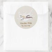 Simple Cute Vanilla Milk Label Runder Aufkleber (Tasche)