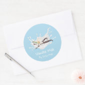 Simple Cute Vanilla Milk Label Runder Aufkleber (Umschlag)
