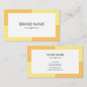 Simple Cute Yellow Orange Dot Check Pattern Backgr Visitenkarte (Vorne/Hinten)