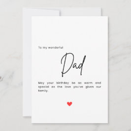 Simple Dad Birthday Card Karte