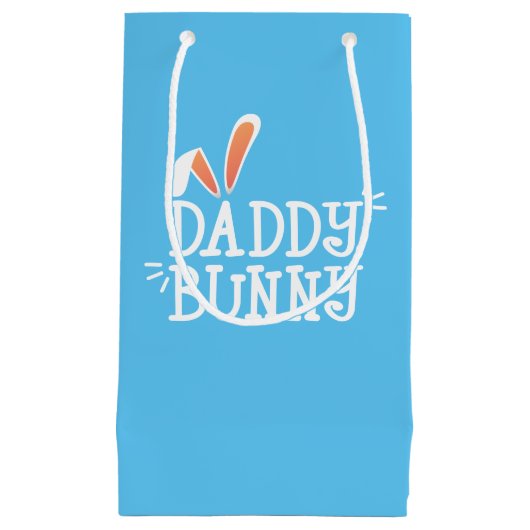 Simple Daddy Bunny Ostertypografie | Geschenktüte (Vorderseite)