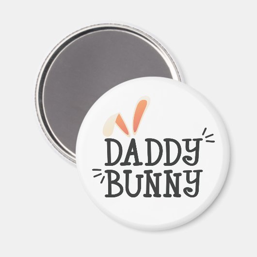 Simple Daddy Bunny Ostertypografie | Magnet (Vorderseite/Rückseite)