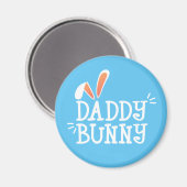 Simple Daddy Bunny Ostertypografie | Magnet (Vorderseite/Rückseite)