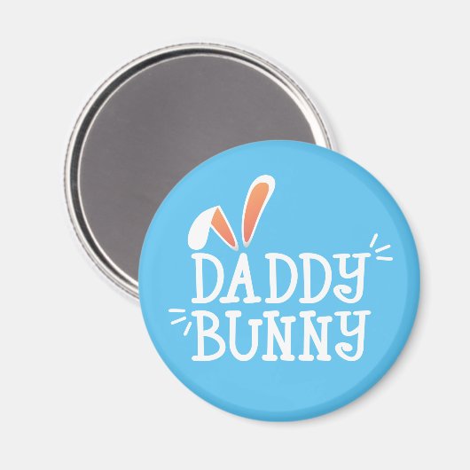 Simple Daddy Bunny Ostertypografie | Magnet (Vorderseite/Rückseite)