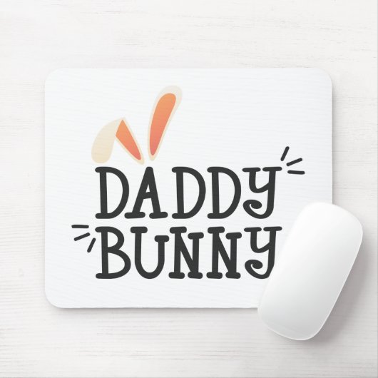 Simple Daddy Bunny Ostertypografie | Mousepad (Mit Mouse)