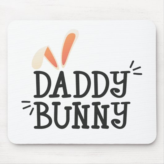 Simple Daddy Bunny Ostertypografie | Mousepad (Vorne)