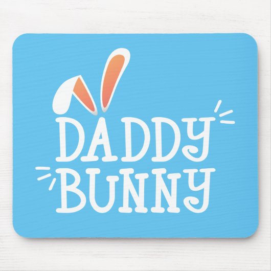 Simple Daddy Bunny Ostertypografie | Mousepad (Vorne)