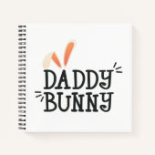 Simple Daddy Bunny Ostertypografie | Notizbuch (Vorderseite)