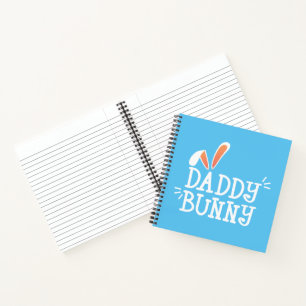 Simple Daddy Bunny Ostertypografie   Notizbuch