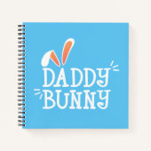Simple Daddy Bunny Ostertypografie | Notizbuch (Vorderseite)