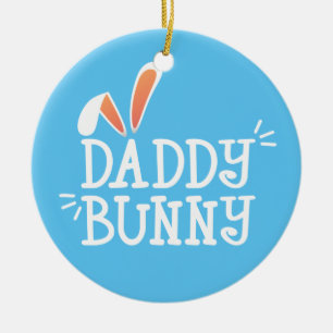 Simple Daddy Bunny Ostertypografie   Ornament