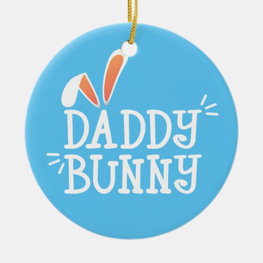 Simple Daddy Bunny Ostertypografie | Ornament (Vorne)