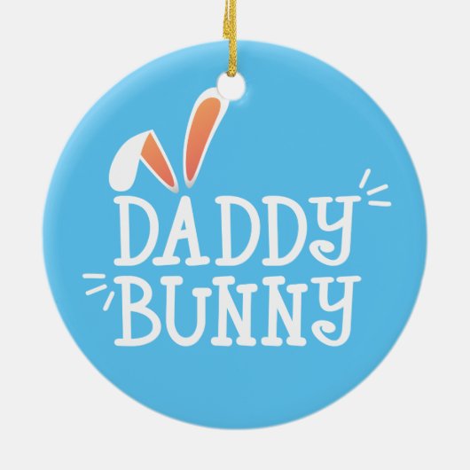 Simple Daddy Bunny Ostertypografie | Ornament (Hinten)