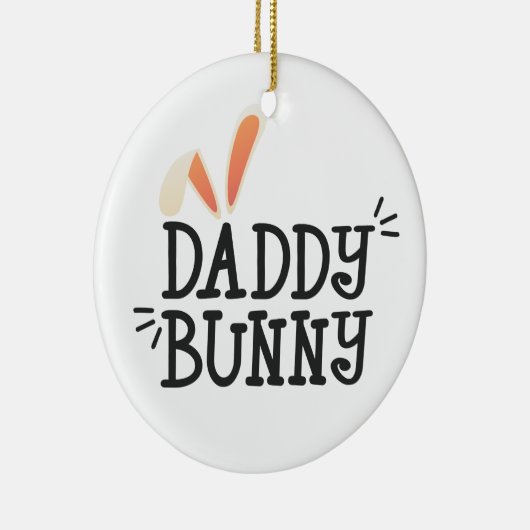 Simple Daddy Bunny Ostertypografie | Ornament (Rechts)