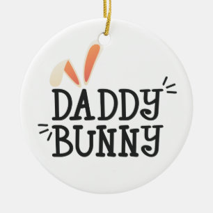 Simple Daddy Bunny Ostertypografie   Ornament